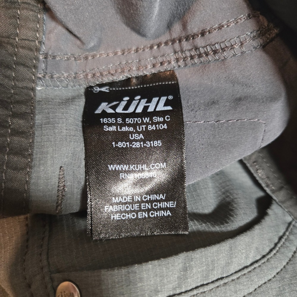 Kuhl Shorts Mens 34 Renegade Charcoal Gray Ripstop Cargo Hiking Outdoor Active - Picture 3 of 14